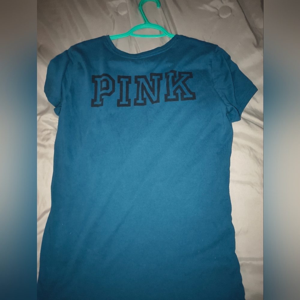 PINK VS Blue T-Shirt with Pink Logo